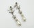 Chanel Chanel Brand New Silver CC Crystal Star Tear Drop Pearl Piercing Earrings, A Pair For Sale - Image 4 of 6