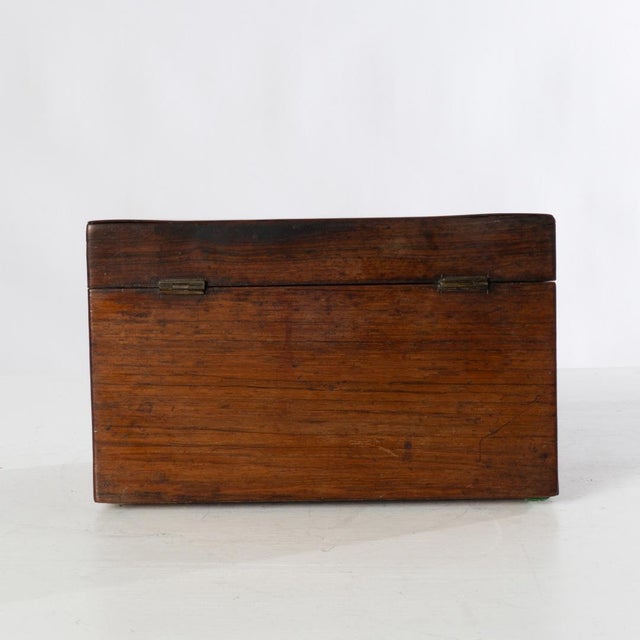 Wood Mid 19th Century Rosewood Tea Caddy With Key For Sale - Image 7 of 9