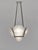 Ezan Jean Gauthier Ejg French Art Deco Nickeled Bronze & Frosted Glass Chandelier 1930s For Sale - Image 4 of 11