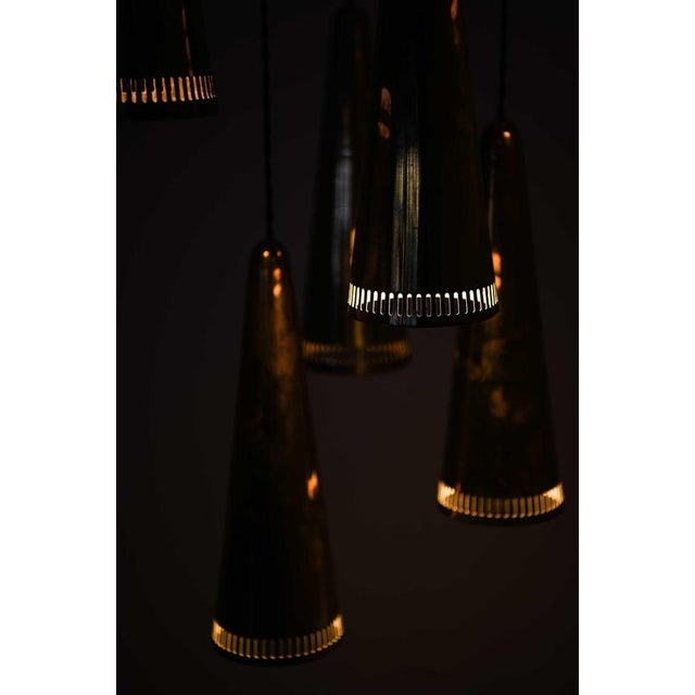 Scandinavian Modern Ceiling Lamp in Brass by Mauri Almari, 1950s For Sale - Image 10 of 12