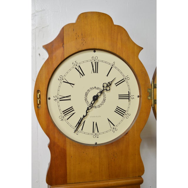 Ethan Allen Scandinavian Pine Tall Case Floor Clock Chairish
