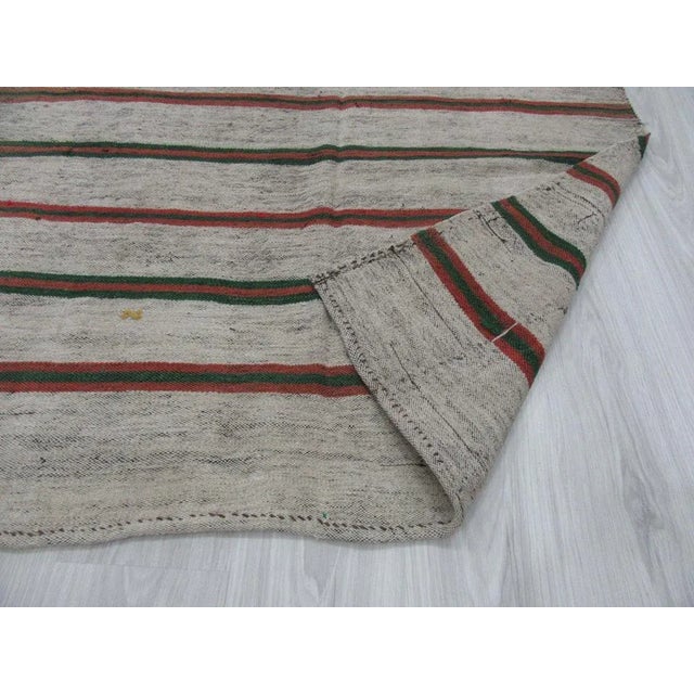 Mid 20th Century 1960s Turkish Striped Kilim Rug For Sale - Image 5 of 6