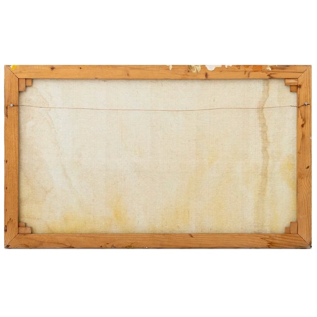 Jackson Pollock Vintage Midcentury Modern Abstract Expressionist Oil Painting on Canvas, in the Manner of Jackson Pollock, 1970s For Sale - Image 4 of 4