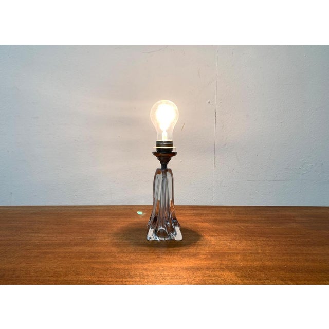 Mid-Century French Glass Table Lamp from Daum, 1960s For Sale - Image 11 of 14