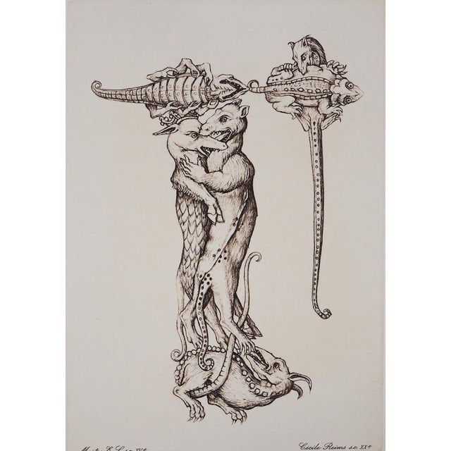 Cecile Reims, The Rats Which Devour Each Other, 1991, Lithograph For Sale - Image 3 of 9