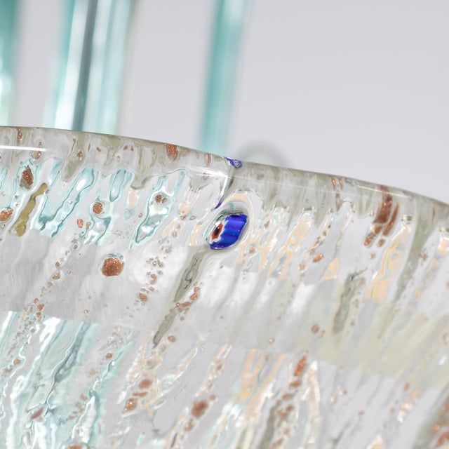 Mid‑Century Murano Glass Pendant With Copper Aventurina and Millefiori in the Manner of Barovier For Sale - Image 10 of 18