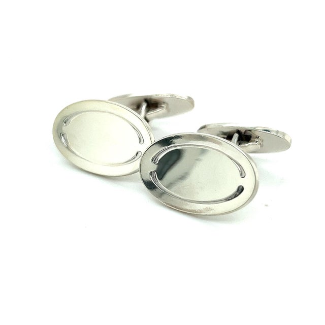 1990s 1990s Georg Jensen Estate Mens Cufflinks Silver, 2 Pieces For Sale - Image 5 of 8