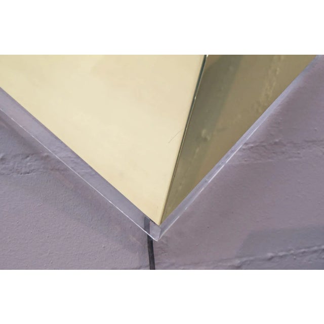 Metal Hollywood Regency Metal &amp; Acrylic Glass Wall Lights, 1970s, Set of 2 For Sale - Image 7 of 8