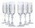 Vintage Hand-Cut Lorraine Crystal Champagne Flutes, 1960s, Set of 6 For Sale