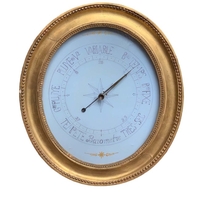 Antique French Giltwood Barometer Chairish