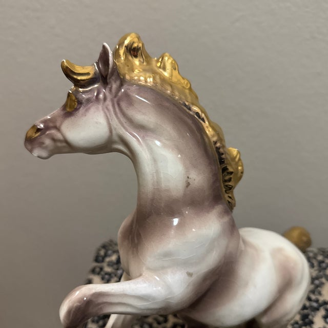 1950s Mid-Century Modern Rearing Horse Sculpture by Marcia of California, Circa 1950s For Sale - Image 5 of 6