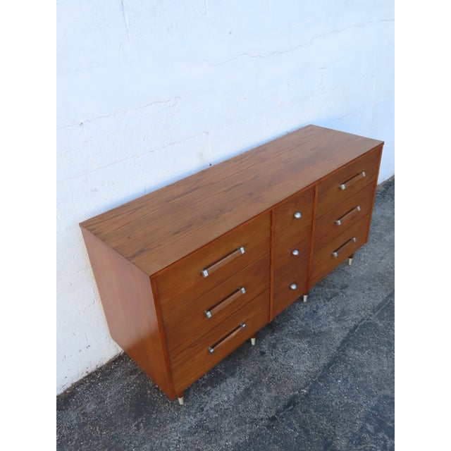 Mid Century Modern Royal Palm Solid Oak Long Low Dresser 5882 For Sale - Image 9 of 18