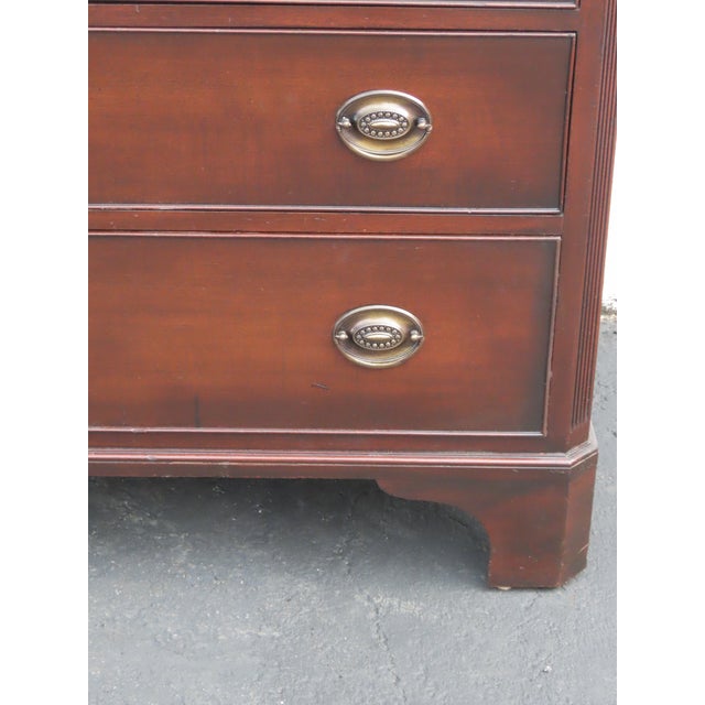 1940s Mahogany Tall Chest of Drawers 6442 For Sale - Image 9 of 15