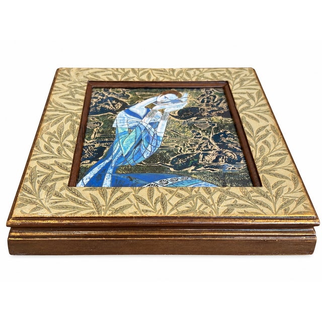 Asian Framed Ting Shao Kuang “Hunting Ages” Bookplate Print With Botanical Frame For Sale - Image 3 of 7