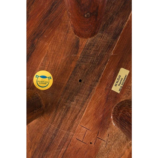 Small Stool in Jatoba Wood by Ingvar Hildingsson, 1980s For Sale - Image 6 of 7