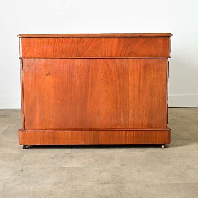 French 19th Century Mahogany & Leather Partners Desk For Sale In Baton Rouge - Image 6 of 16