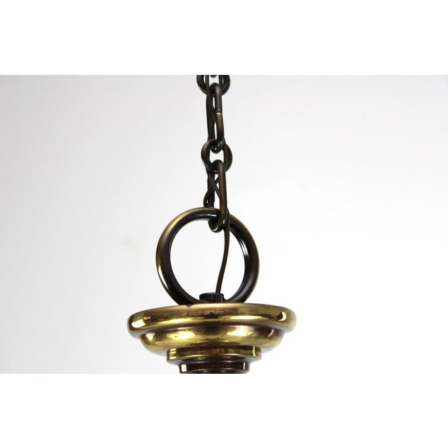 Brown Seven-Light Chandelier by Hugo Gorge for Eduard Schmelz, 1930s For Sale - Image 8 of 14