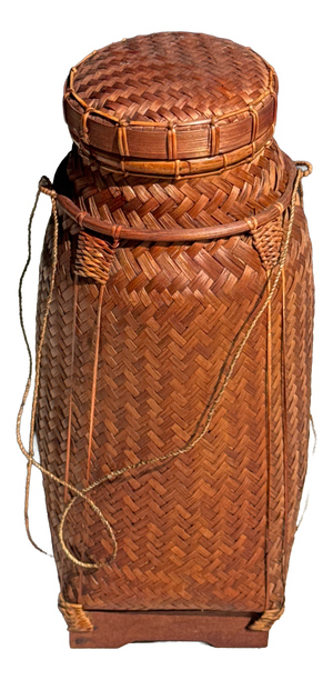 Large Balinese Basket with Drawstrings