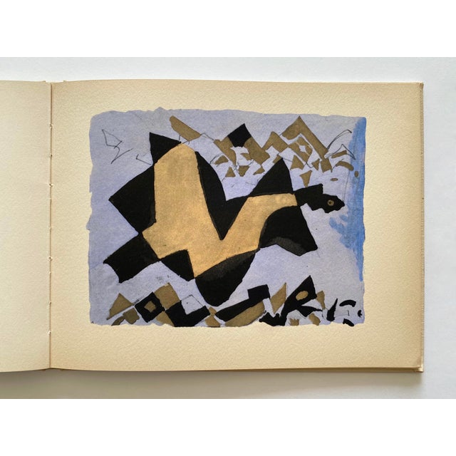 Georges Braque " Le Solitaire " Vintage 1959 First Limited Edition Fine Art Pochoir Print French Modernism Hardcover Art Book For Sale - Image 12 of 18