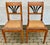 Pair of period Bidermeier cherrywood chair frames. Elegant form, beautiful color. Ebonised fan shaped back splats....