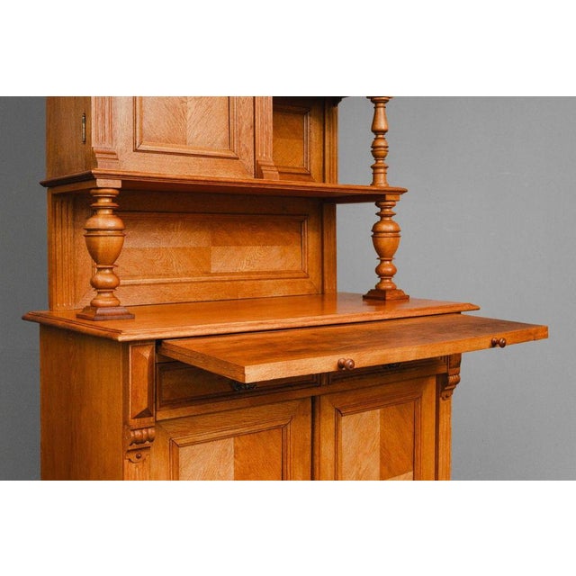 Wood Gründerzeit Sideboard in Oak, 19th Century For Sale - Image 7 of 18