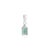 Green Emerald & Diamond Prong Pendant in 925 Sterling Silver For Sale - Image 8 of 12