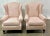 Late 20th Century Georgian Style Wingback Chairs Upholstered in Linen - A Pair For Sale - Image 9 of 9