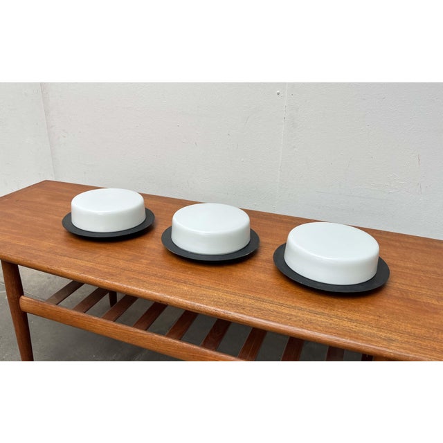 Mid-Century Modern Mid-Century Modern GDR Minimalist Ceiling Lamps, 1960s, Set of 3 For Sale - Image 3 of 18