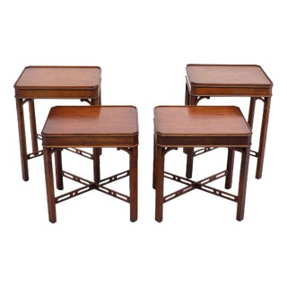 Georgian Revival Mahogany Side Tables by Bevan Funnell, England, 1960s, Set of 4 For Sale