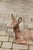 1950s French Vintage Seated Deer Painted Sculpture Cast in Reconstituted Stone For Sale - Image 4 of 8