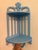 Wood Mid-20th Century Chippendale Style Gingerbread Fretwork Corner Shelf With Distressed Blue Patina For Sale - Image 7 of 10