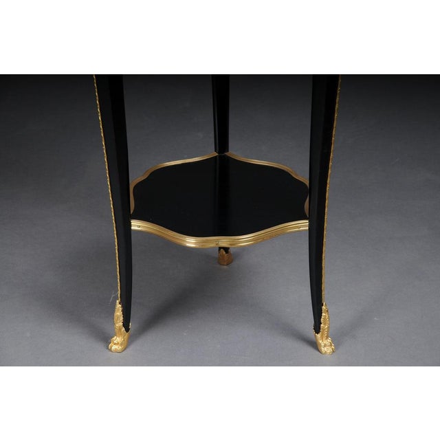 20th Century French Louis XV Style Salon Side Table in Style of F. Linke For Sale - Image 9 of 15