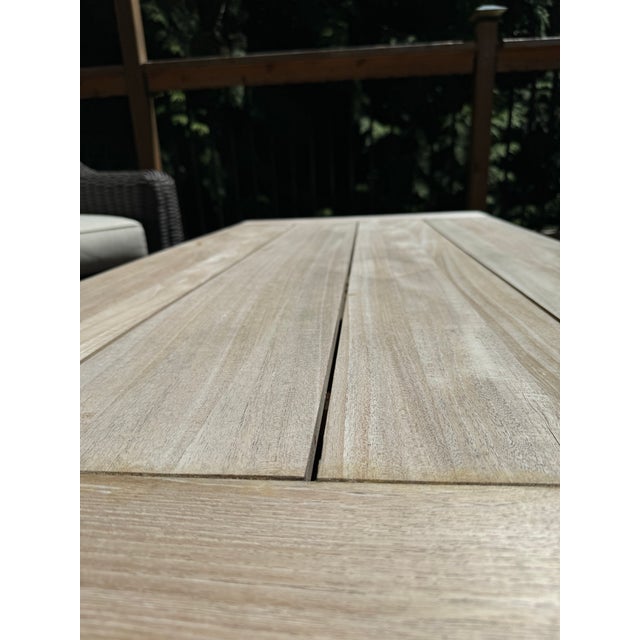 Restoration Hardware Rh Matira Outdoor Coffee Table, 66”, Natural Teak + Custom Cover For Sale - Image 4 of 4