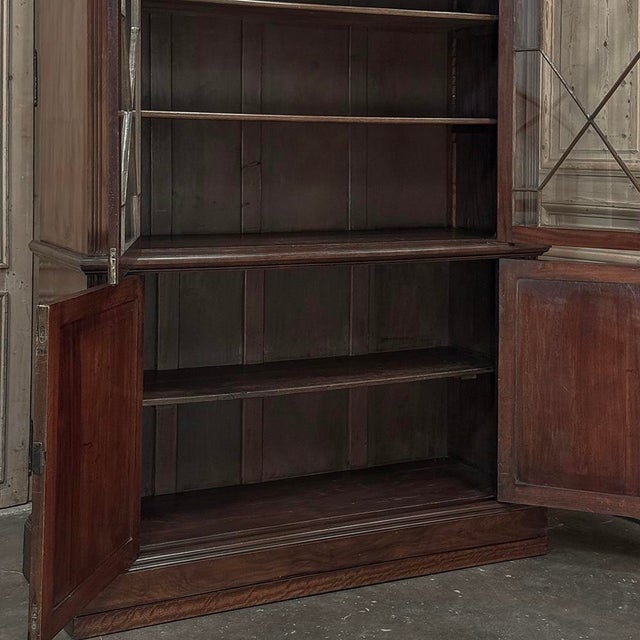 19th Century English Solid Mahogany Neoclassical Bookcase For Sale - Image 16 of 18