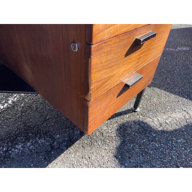 Vintage Mid Century Modern Executive Desk For Sale - Image 9 of 12