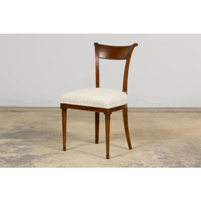 Set of 8 French Directoire Walnut Dining Chairs, Early 19th Century For Sale - Image 13 of 18
