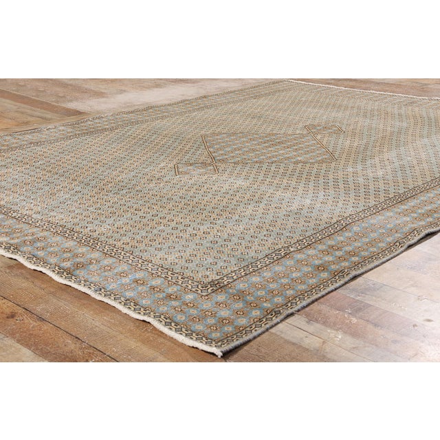 Textile Vintage Persian Kerman Rug - 06'10 X 09'06 For Sale - Image 7 of 9