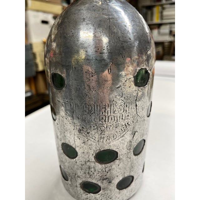 1930s Vintage Argentine Silver Glass Soda Siphon Bottle For Sale - Image 5 of 10