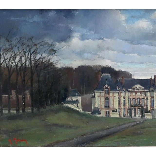 Augustin Mémin, Château with Trees, 1954, Canvas Painting, Framed For Sale - Image 11 of 18