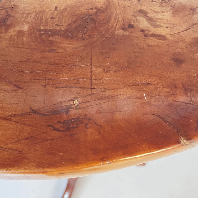 Brown Italian Oval Coffee Table in Wood, 1930s For Sale - Image 8 of 15