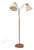 Swedish Modern Floor Lamp in Brass and Teak, Sweden, 1930s For Sale