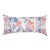 Schumacher Indali Bordered Linen 30" Lumbar Pillow in Rose & Indigo For Sale