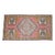 a Vintage Turkish Small yastik rug, red background rug perfect for entryway, bath or in front of the kitchen sink....