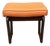 Mid Century Modern Walnut Frame Vanity Seat c.1960 For Sale