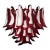 Italian Murano Chandelier – Mazzega – 53 Red Lattimo Glass Petals For Sale