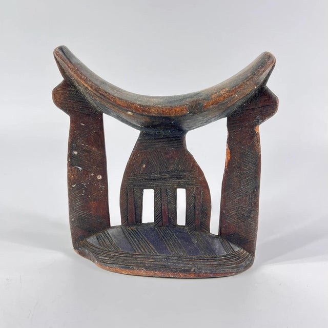 Wood Early 20th Century Wooden Headrest Ethiopia For Sale - Image 7 of 7