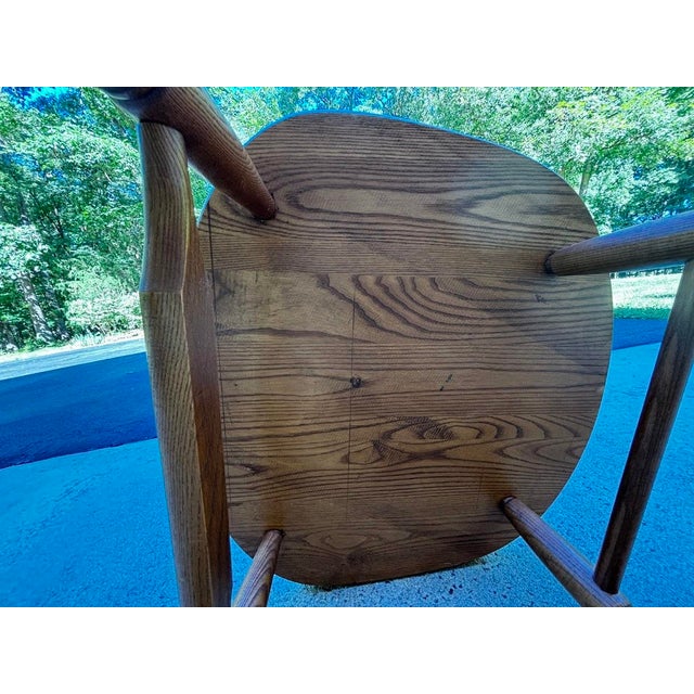 Wood 1980s Hitchcock Oak Rocking Chair For Sale - Image 7 of 7