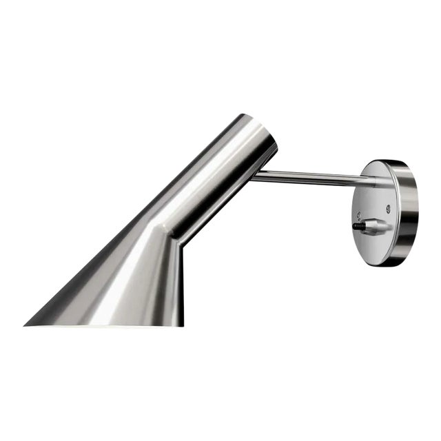 Arne Jacobsen Aj Wall Light for Louis Poulsen in Stainless Steel For Sale