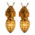 Late 20c French Louis XVI Gilt Bronze Sconces Wall Lamps - Pair For Sale