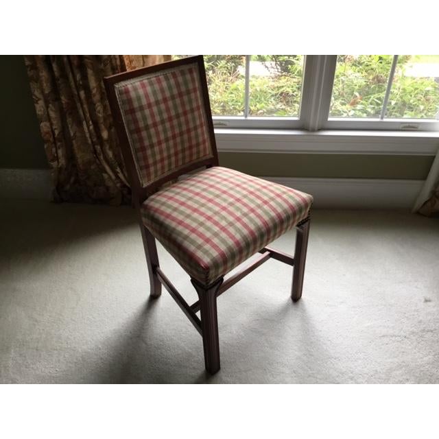 Vintage Brandt Mahogany Drop-Leaf Dining Table & Four Chairs With 21" Leaf and Custom Table Pads For Sale - Image 12 of 18